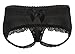 Sofishie Ruffle Back Midnight Bow-Tie Panties - Black - XL