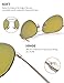 LUENX Mens Womens Aviator Sunglasses Polarized Mirrored Silver Lens