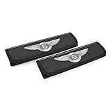 Car Interior Seat Belt Covers for Adults Black Shoulder Pads Seatbelt Cover pad with Embroidered Grey Emblem Accessories Compatible for Bentley Great idea for a Gift to The Driver! 2 pcs
