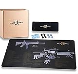 AlphaMag Magnetic Gun Mount and Cleaning Mat (Bundle) | 35lb rated Magnet Rubber Coated Gun Magnet Car Mount & Holster | Waterproof Gun Cleaning Mat | Pistol, Rifle, Shotgun, Handgun, Accessories