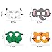 12 Pcs Animal Felt Masks Jungle Safari Theme Party Favors Kids Costumes Dress-Up Party Supplies