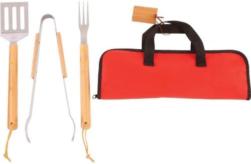 Exclusive Bbq Sets Incomparable Bbq 4Pc Bamboo Bbq Set Standout