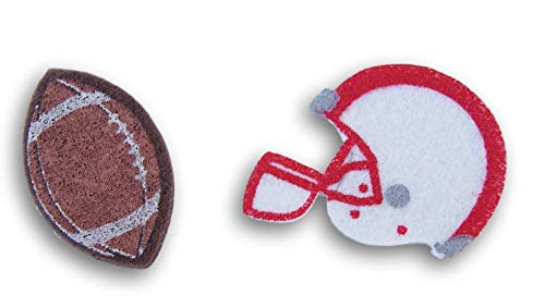 Daisy Crafts Miniature Football Themed Adhesive Felt Stickers - 40 Pieces