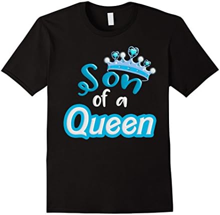Men's Son Of A Queen Mother's Day Matching Family T-Shirt Small Black