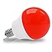 JandCase LED Red Light Bulbs, 5W(40W Incandescent Equivalent), E12 Base, G14 Globe Bulbs for Decorative Lighting, 6 Pack