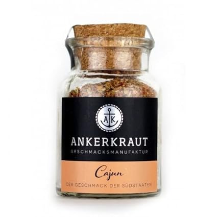 Ankerkraut Cajun Gewurzmischung Bbq Rub Gewurzmischung Zum Zubereiten Von Gumbos Und Jambalaya Gerichten 65g Im Korkenglas Amazon De Lebensmittel Getranke