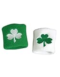 St. Patrick's Day Good Luck Clover Wrist Bands (Pair)