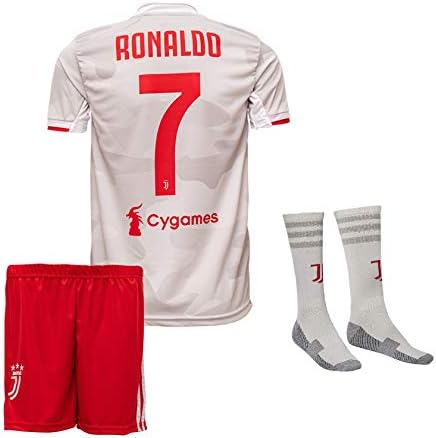 2019/20 Ronaldo #7 Juventus Home/Away Kids Kit set with Shorts and Socks