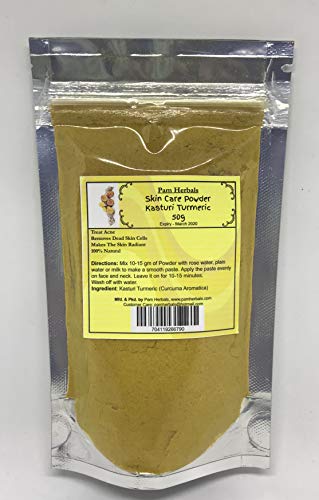 Pam Herbals Kasturi Turmeric Natural Skin Care Powder (50g) Easy Open Pouch