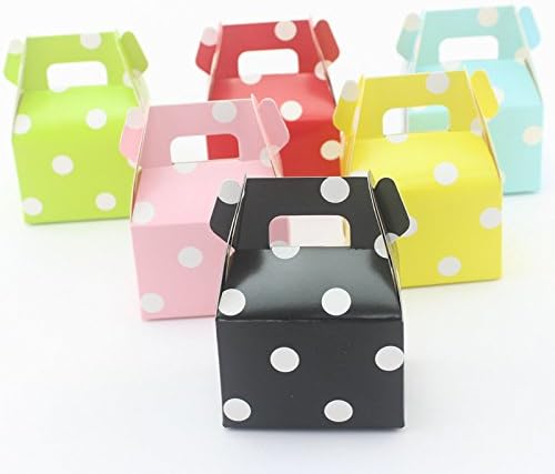 Swirly Twirly - Favor / Candy / Sweets Boxes - Biodegradable, Very Cute & Attractive Designs - 36 Count ( 12 EA Of PokeDots - Stripes - Chevron)