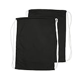 Augbunny 100% Cotton Canvas Drawstring Backpack Gym Sackpack 2-Pack