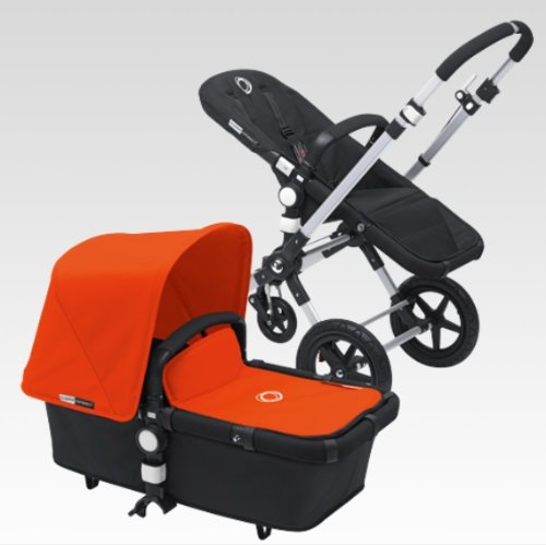 Bugaboo Cameleon 3 Stroller Black Base With New Extendable Sun Canopy (Orange)