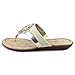 Bandolino Jo Women Open Toe Synthetic Ivory Thong Sandal