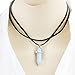 weel Natural chain crystal pendant han edition necklace (White)
