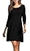 Oyanus Womens 3/4 Sleeve Loose Casual Junior Dresses Fit and Flare Midi Dress