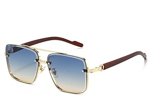 JRLLFD Fashion Retro Sunglasses Men Women's Metal Shades