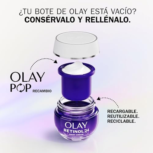 Retinol 24 creme noturno facial hidratante REFILL, com vitamina E antioxidante. Cuidados de pele bem-envelhecidos 50 ml
