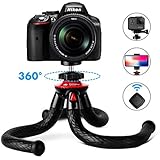 Tripods for Phone, Fotopro 12" Flexible Tripod with Bluetooth for iPhone X 8 Plus,Samsung S9,Waterproof and Anti-Crack Camera Tripod for GoPro,360 Degree Spherical Camera for Time-Lapse Photography