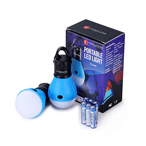 ETRENDS 2 Pack Portable LED Lantern Tent Light Bulb for Camping Hiking