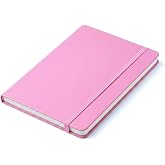 Caderno Sem Pauta A5 Caderneta 80 Folhas 14x21 Capa Dura com Elástico Rosa