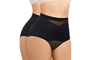 Nebility 2 Piece Shapewear for Women Tummy Control Panties Butt Lifting Underwear Seamless Lower Belly Briefs Body Shaper
