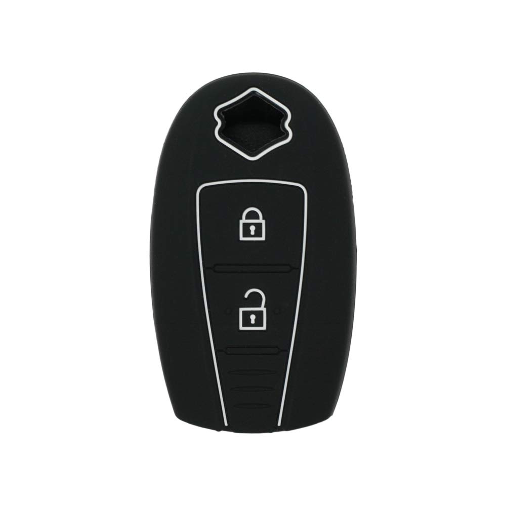 BROVACS Silicone Cover Protector Case Holder Skin Jacket Compatible with SUZUKI 2 Button Remote Key Fob CV4543 Black