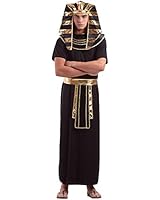 Egyptian Pharaoh Men's Halloween Costume | Ancient King TUT Style Outfit, XL