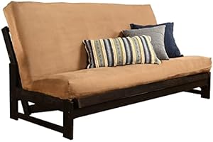 Kodiak Furniture Full-Size Futon Cover only in Suede Peat/Tan Fabric Mattress and Frame not Included