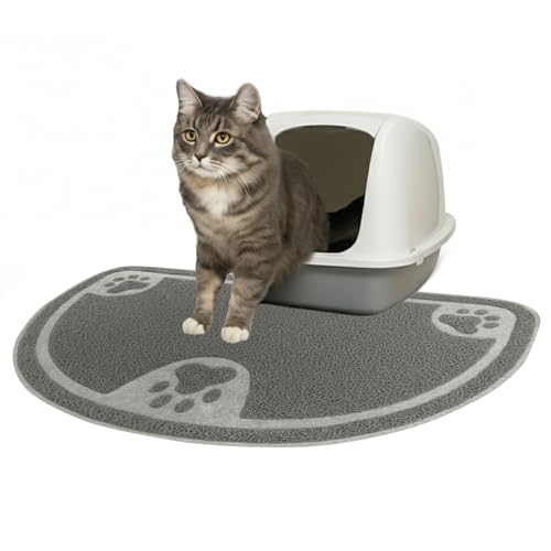 Evelots Cat Litter Mat – Traps Litter & Mess from Box, Absorbent Urine-Proof &…