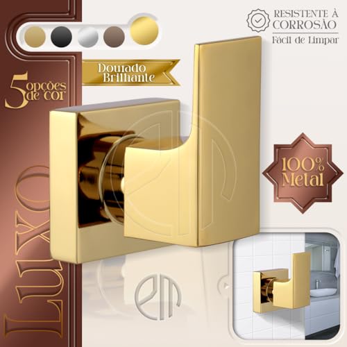 Acabamento Registro Quadrado Alavanca Dourado Brilhante Padrão Docol