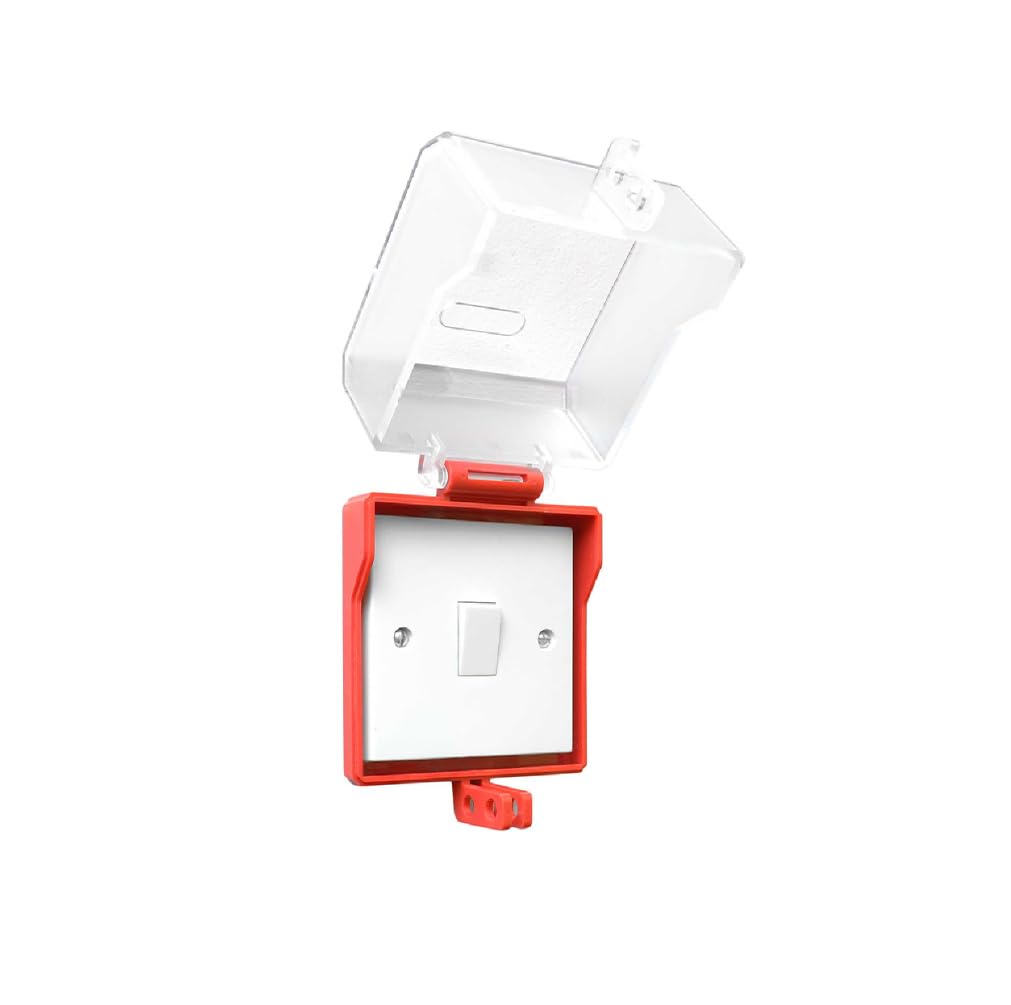 Lockout Tagout Socket & Switch Cover - Single Gang | Holds Up to 2 Padlocks | Fixings Included | Electrical Safety Isolation Device