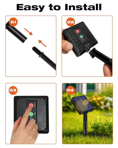 bitjam Pack of 2 Outdoor Solar String Lights, 5+2M 50 LED 8 Mode IP65 Waterproof Solar String Lights Outdoor with Memorization for Fence, Garden, Balcony, Decoration, Warm White