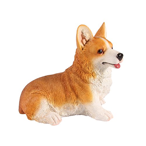 WAIT FLY Lovely Prostrate Corgi Dog Shaped Resin Piggy Bank Gifts for Kids Home Decoration