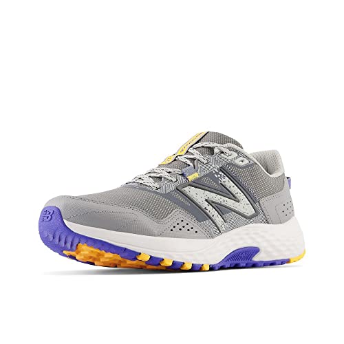 New Balance Men’s 410 V8 Trail Running Shoe, Blacktop/Marine Blue/Shadow Grey, 12 X-Wide