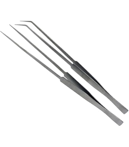 Stainless Steel Curved Serrated Tweezers - Multipurpose Forceps For
