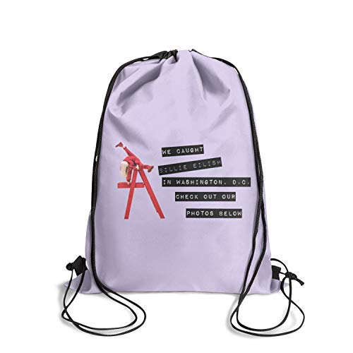 UNOPRTPT Billie-Eilish-POPSHOP- Cosmetic Bag Drawstring Backpack Lightweight for Women Girls