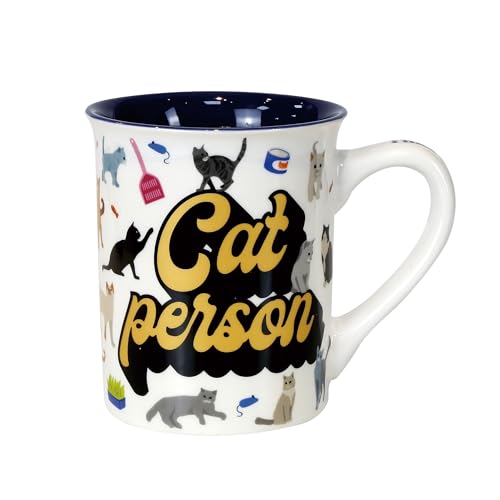 Enesco Our Name is Mud Pets Cat Person Start Talking Warning Coffee Mug, 16 Oun…