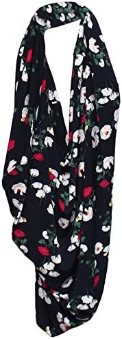 Nursing cover scarf for breastfeeding, multi uses baby cover - shopping cart cover– ultimate protection &amp; privacy, premium fabric, Perfect baby shower gifts – Boy&amp; Girls (Red flower)
