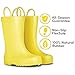 LONECONE Rain Boots with Easy-On Handles in Matte Colors for Boys and Girls, Play-Proof Flexible Rubber, Durable Non-Slip Treads, Kid-Friendly for Hours of Joy - Sunshine Yellow, 6 Toddler
