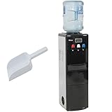 DELLA Silver Water Hot Cold Water Dispenser Top Loading With Ice Maker Upright Push Button Spout Function Children Safe