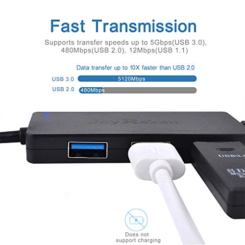 JoyReken USB C Hub, Ultra Slim USB C Adapter with 4 USB 3.0 Ports Portable Type C Hub for MacBook Pro 2019/2018/2017, Google Chromebook Pixelbook, XPS, Samsung S9/S8 and More USB Type C Devices - Thumbnail 3