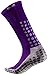 TRUSOX Mid-Calf Crew Cushion Soccer | Football Socks (Pair) with Anti Slip Pads To Reduce Blisters, for Men and Women, Black, Small, Shoe Size US(M 3-6.5, W 4-7.5)
