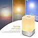 Wake Up Light Alarm Clock,GLIME Sunrise Simulation LED Bedside Lamp Clocks for Bedroom Touch Sensor Night Light with 7 Changing Colors 5 Natural Sounds 3 Brightness USB Rechargeable Reading Lamps
