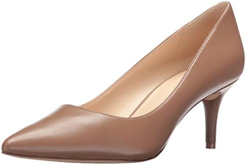 Nine West Women's Margot Leather Dress Pump, Medium Natural, 8 M US