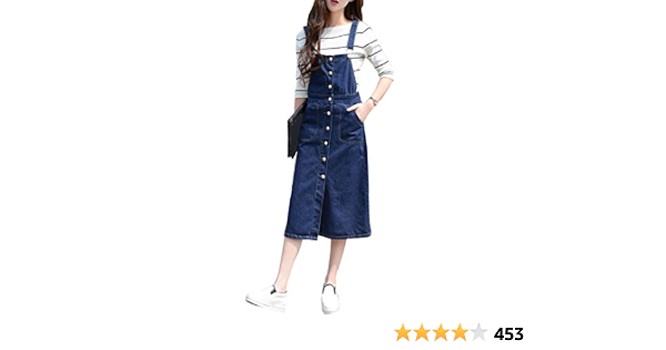 Yeokou Women's Midi Length Long Denim 