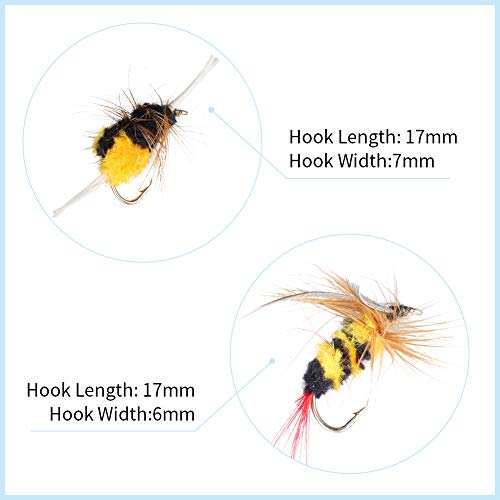 Ertisa Truite Pêche à La Mouche Mouches Leurres, Lot De 30 Insecte Voler Appâts De Pêche Lure Leurres, Saumon, Truite, Truite Arc-en-ciel, Ensemble De Leurres De Pêche à La Mouche