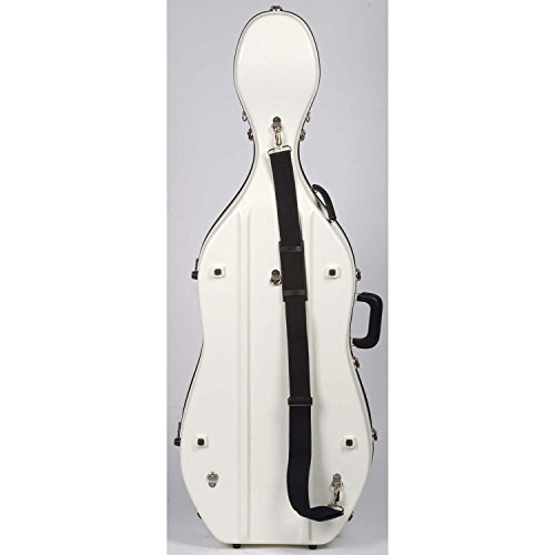 image for Bobelock 2002 Slim White Fiberglass 4/4 Cello Case