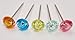 Assorted Colors Crystal Diamond Pixie Corsage/Boutonniere Pins 3/4