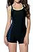 BeautyIns Womens One Piece Swimsuit Boyleg Swimwear Sports Boy short Swimming Costume Size 52, Size 18 US, Blue
