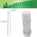 Plastic Eco Friendly Drinking Straws, Bulk Pack of 200 Clear Environment Friendly Drinking Straws
